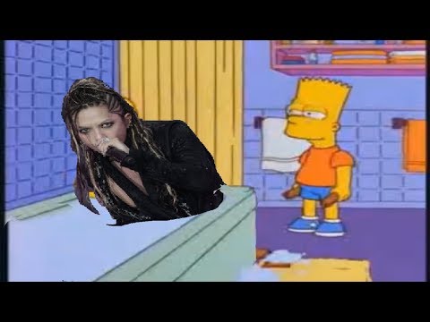 Bart golpea a homero con una silla L'Arc En Ciel - Kasou