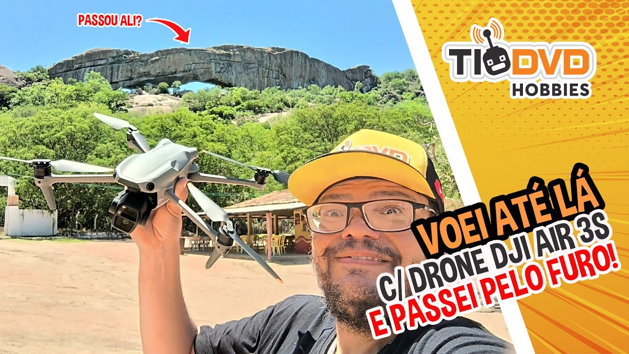 Challenge! I flew to the monumental Pedra Furada with a DJI AIR 3S Drone and passed through the h...