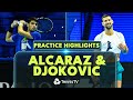 Carlos Alcaraz & Novak Djokovic: Practice Highlights & Full Set! | Nitto ATP Finals 2023