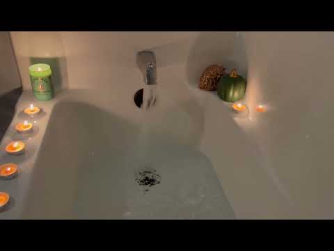 3 Hours Bathtub Filling ASMR - Inside Tub, Candle Lit Water Sounds for Sleep