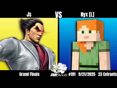 RVA Smash 191 | J$ (Kazuya) vs Nyx [L] (Little Mac/Steve) | GRAND FINALS | 23 Entrants | SSBU