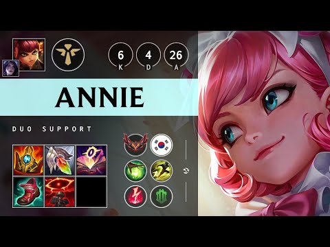 Annie Support vs Leona - KR Grandmaster Patch 25.17