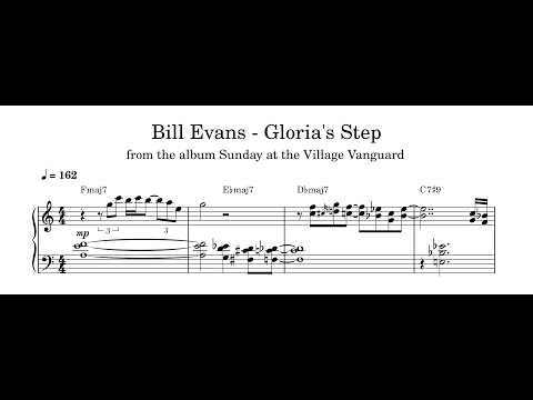 Bill Evans - Gloria's Step - Piano Transcription (Sheet Music in Description)