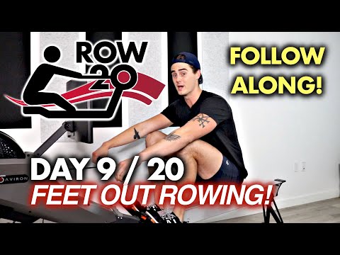 ROW-20 - Day 9 of 20 - FEET OUT Rowing?! (Trust me, this works!)