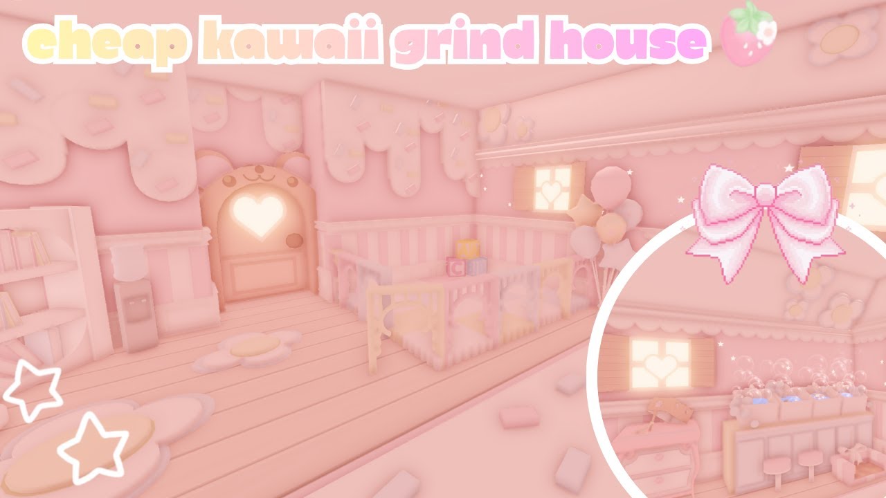 ♡.ᐟ Cheap Kawaii Grinding home (Tiny Home)| *Speed build* | Adopt me ♡