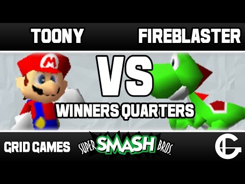 Toony (Mario) VS Fireblaster (Yoshi) | Grid Smash 64 Weekly 32 | Winners Quarters