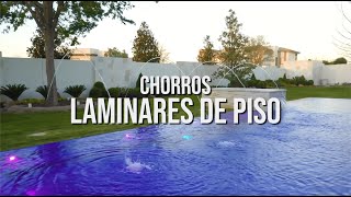 Efecto chorros laminares de piso | Albercas Aqua