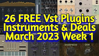 26 Best New FREE VST Plugins, Vst Instruments, Sample Packs & Plugin Deals - MARCH 2023 Week 1