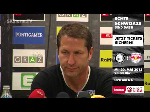 SK Sturm: Mediabriefing vor WAC (33. Runde 2014/15)