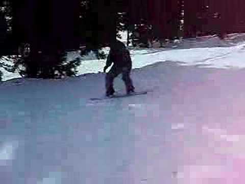 Snowboard ride on Akakura Onsen Japan