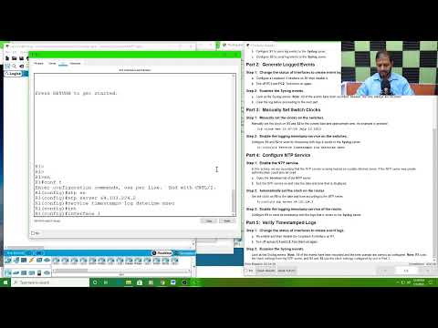 Lab 10.2.3.5 Packet Tracer - Configuring Syslog and NTP - Professor Munshi Shams (CCNA 2)