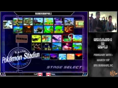 Smash @ SFU - Golf (Fox) vs. Sion (Falco) - Melee Pools