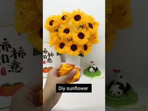 handmade diy ribbon sunflower 🌻| The Ultimate DIY Flower Hack: Gorgeous & Simple! #diy #shorts