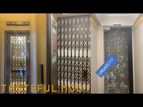 Tasteful Mod! 1920s Gated Automatic OTIS w/ Mod Traction elevator @ 109 Atlantic St - Stamford, CT