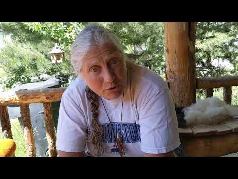A bag using the best primitive felting techniques ever way with Rosemary.