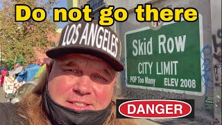 Homeless encampment the real skid row Downtown Los Angeles california