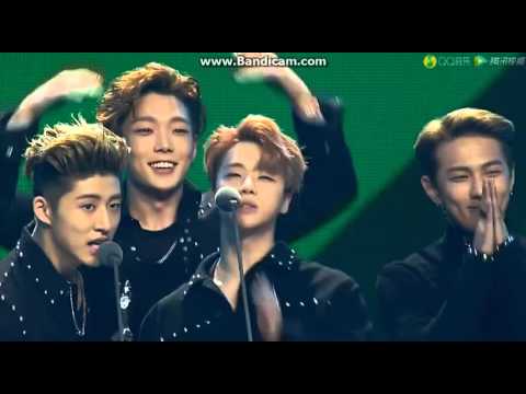 160323 iKON speaks Chinese at QQ Mucic Awards