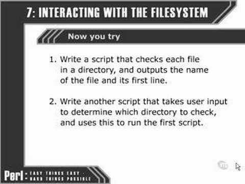 Perl Tutorials -Part 86- Now you try: Interacting with Files
