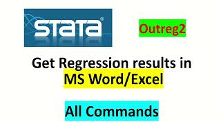Download the video "Outreg2 STATA | Export Resuts from STATA to MS Word and Excel Files"