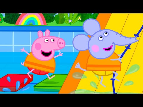 Peppa's Inflatable Water Park Challenge! 💦 | Peppa Pig Tales Full Episodes