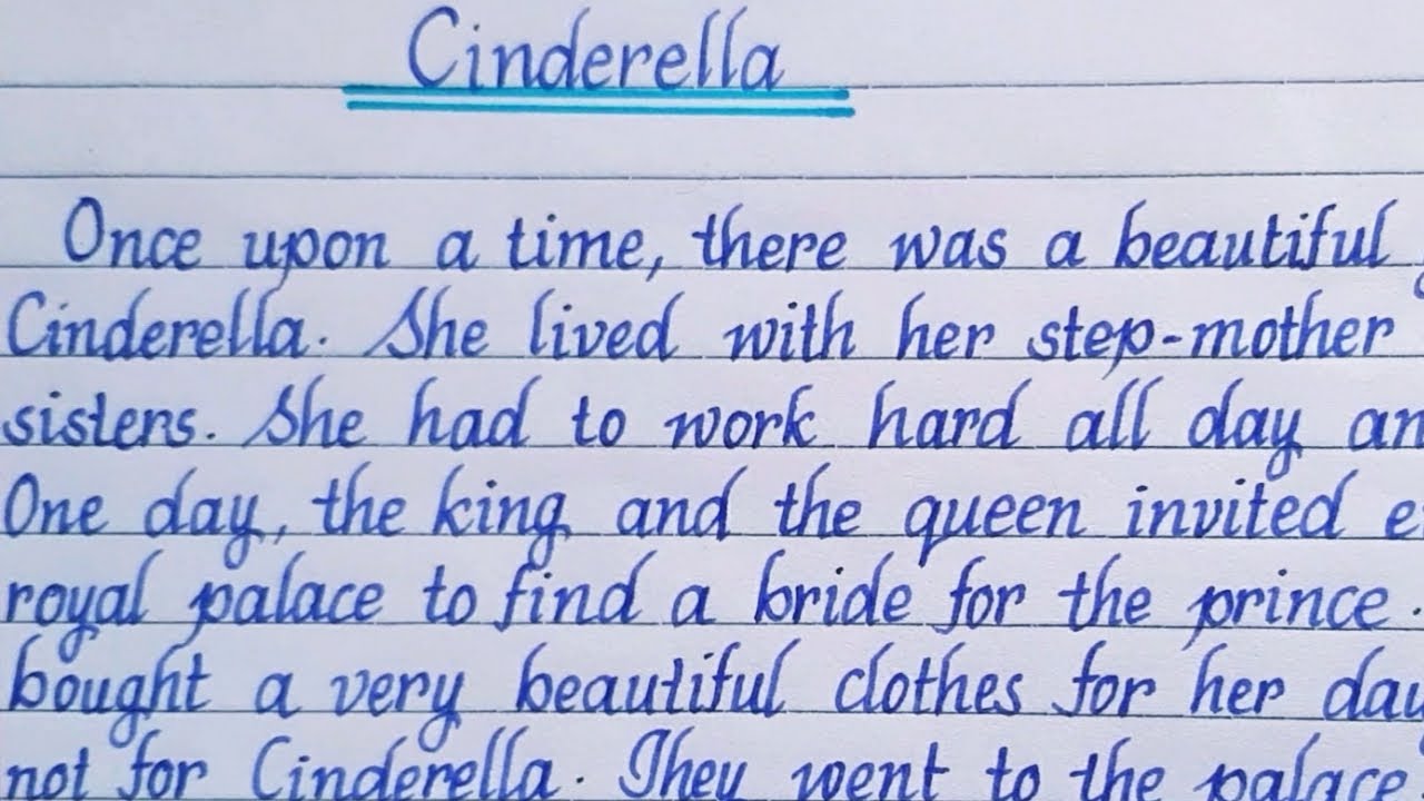 Story: Cinderella| writing | English writing | handwriting|English story| story writing|Eng Teach