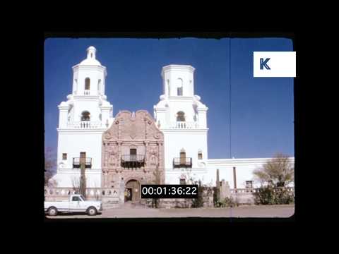 San Xavier Mission, 1970s Arizona Home Movies, HD from 16mm
