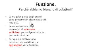 3.3 BIOCHIMICA | 1. Cofattori enzimatici introduzione e riassunto