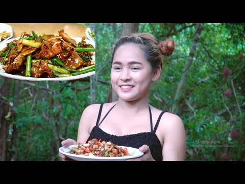 Wow!! Cambodia girl cooking Fried Frog , Cute girl lovely cooking-Part5