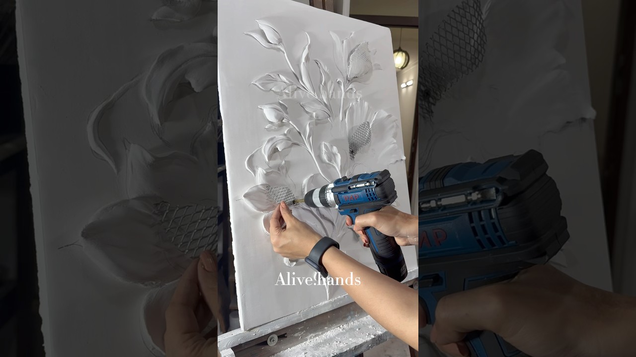 Insanely Satisfying 3D Wall Art | Sculpting with Plaster Like Never Before! 🤩