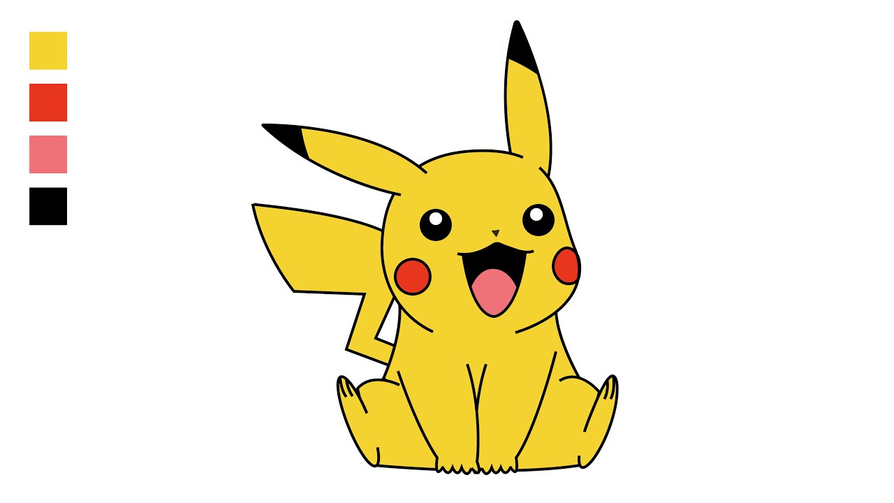 How To Create Cartoon Character Easily | Pikachu Vector Art | Adobe Illustrator CC