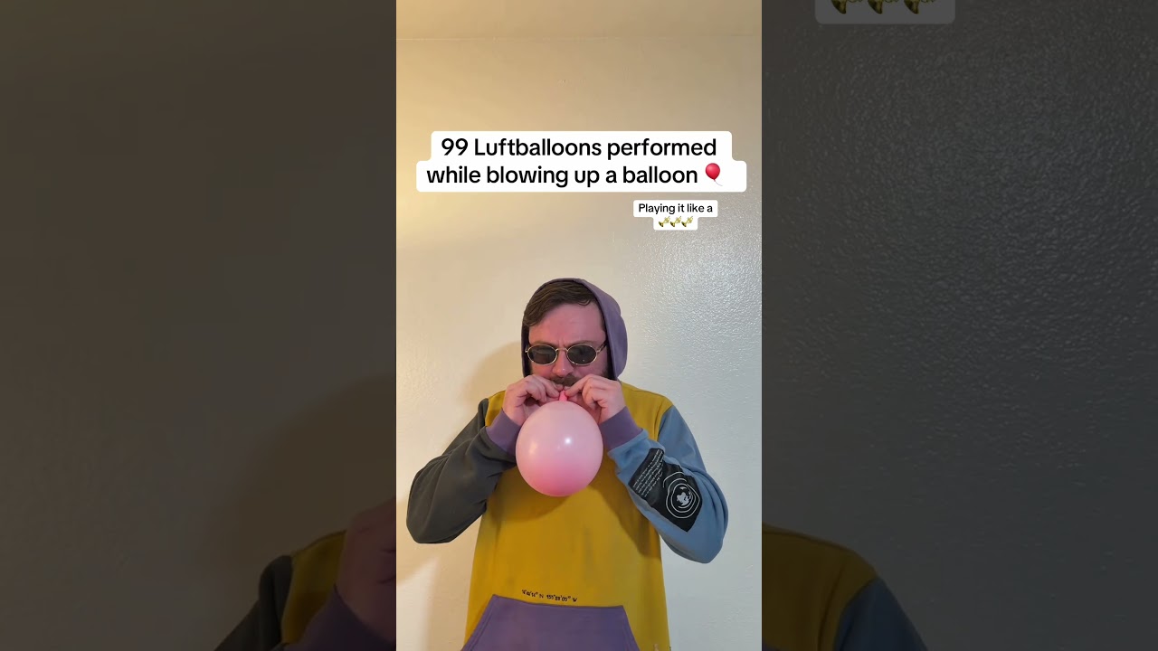 99 Luftballoons performed on a balloon #musicchallenge #funny #parody #trumpet #musicmemes #comedy