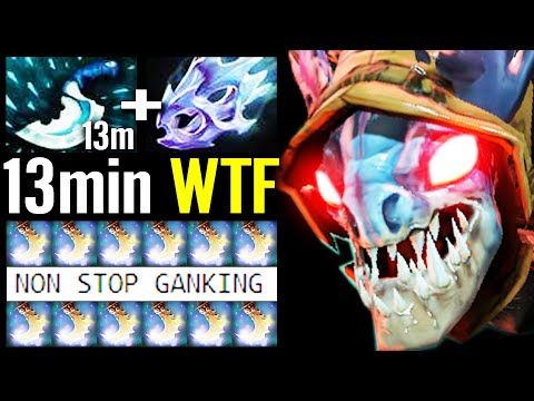 13min WTF Blink 1st Item!!? God SLARK 100% NEW META Nonstop Ganking Top Rank Dota 2 Pro Carry Guide