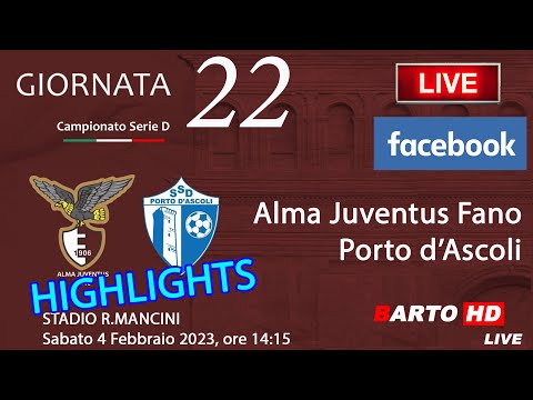 Alma Juventus Fano - Porto d'Ascoli: 2-0 - Highlights e interviste - 4 Febbraio 2023