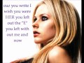 Avril Lavigne "Everything back but you" lyrics ...