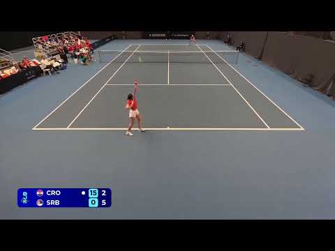Antonia Ruzic (CRO) vs Mia Ristic (SRB) // 2-6 6-4 3-6 // Billie Jean King Cup // Promotion Play-off