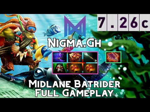 Batrider | Nigma.Gh | Midlane Batrider Full Gameplay | 7.26c Full Gameplay