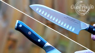 Mokithand / Grandsharp Santoku knife Review with german steel 1.4116