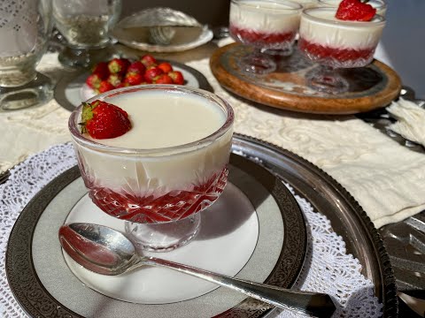 RHUBARB - STRAWBERRY PUDDING WITH VANILLA CUSTARD: A DELICIOUS REFRESHING DESSERT
