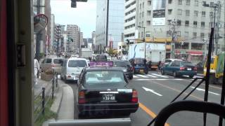 【めいぷる～ぷ】バス前面展望　（横川駅ルート　広島駅～ひろしま美術館）