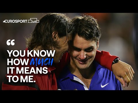 Nadal comforts Federer in tears after winning 2009 Australian Open | AO Classic | Eurosport Tennis