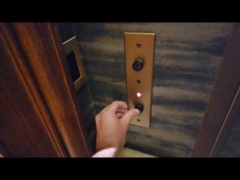 VERY TINY 1950s Otis Black Button Traction Elevator at The Marble Room in Cleveland, OH