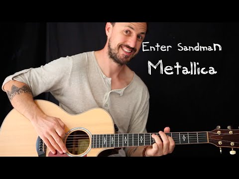EASY GUITAR LESSON | ENTER SANDMAN by Metallica