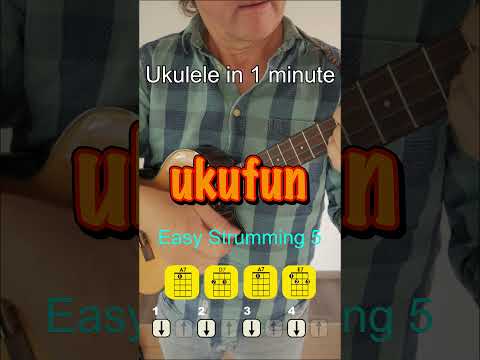 Ukulele for 1 minute - Easy Strumming 5 #Shorts