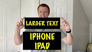 How to Make the Font Size Larger on iPhone or iPad - Low Vision or Visually Impaired