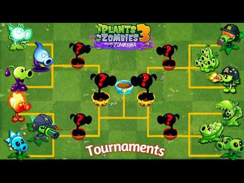 Tournament 16 Best PEA Plants Level 1 in PVZ 2 vs PVZ 3 - Who Will Win?