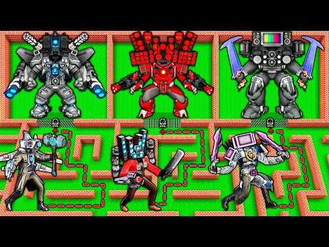 CHOOSE the RIGHT UPGRADE for TV MAN TITAN in SURVIVAL MAZE vs SKIBIDI TOILET in MINECRAFT animation