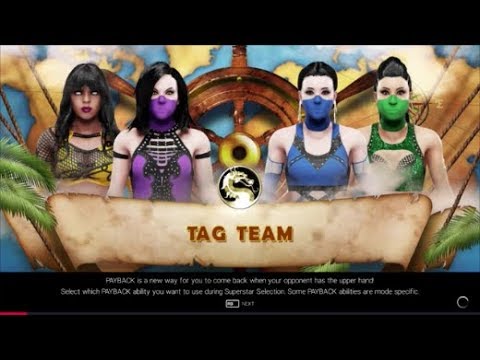 WWE 2K19 - Mortal Kombat - Mileena/Tanya vs. Kitana/Jade - Tag Team Championship Tournament