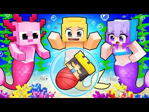 Baby Mongo Adopted by MERMAIDS Sad Story in Minecraft!