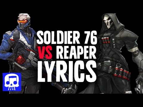 Soldier 76 VS Reaper Rap Battle LYRIC VIDEO by JT Music