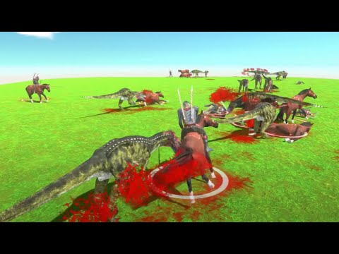 Carnivore Dinosaurs VS Ancient Humans ALL UNITS Fight Battle ARBS | Animal Revolt Battle Simulator